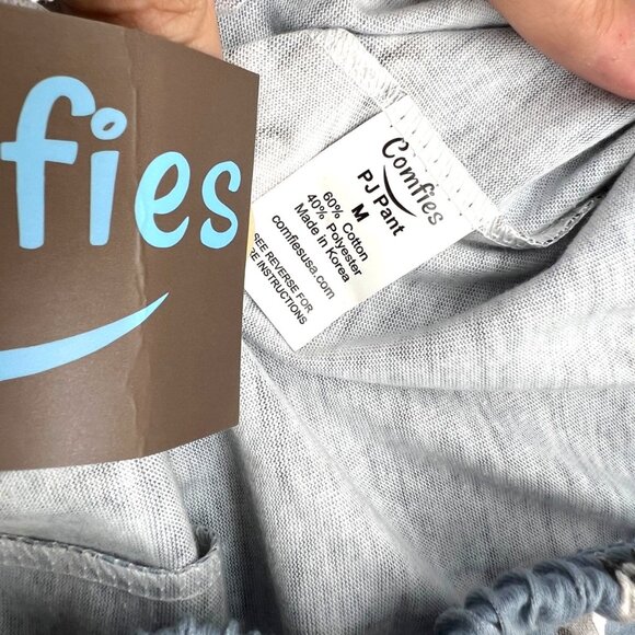 Comfies Husky Dog Print Pajama Pants Blue Cotton Size Medium NWT - Picture 9 of 13